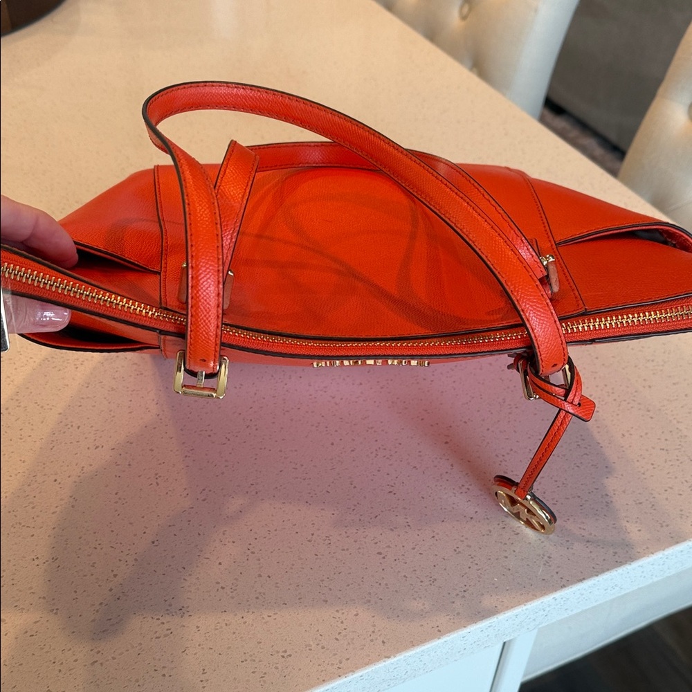 Michael Kors Vibrant Orange Tote - Picture 4 of 6